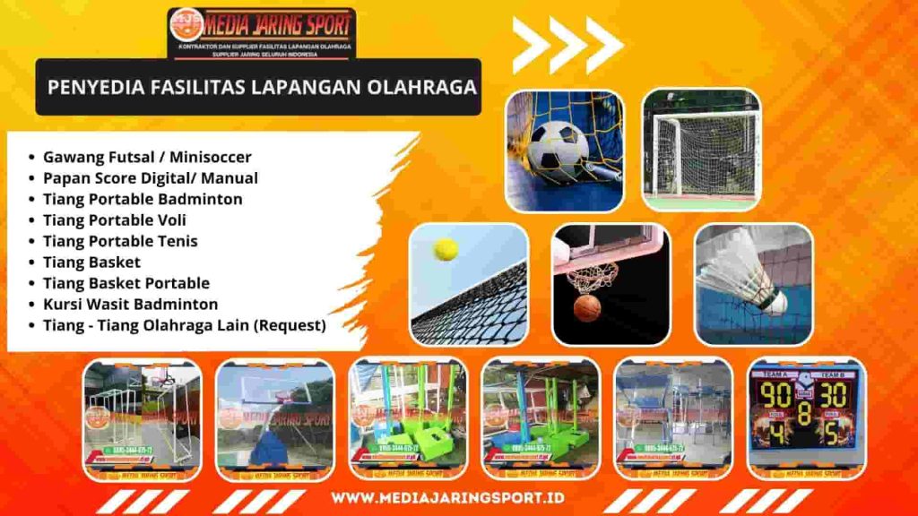 fasilitas lapangan olahraga media jaring sport